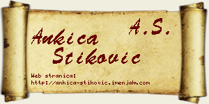 Ankica Stiković vizit kartica